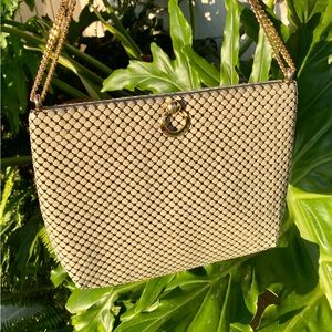 Vintage Art Deco Whiting and Davis Metal Mesh Evening Purse VTG Artsy